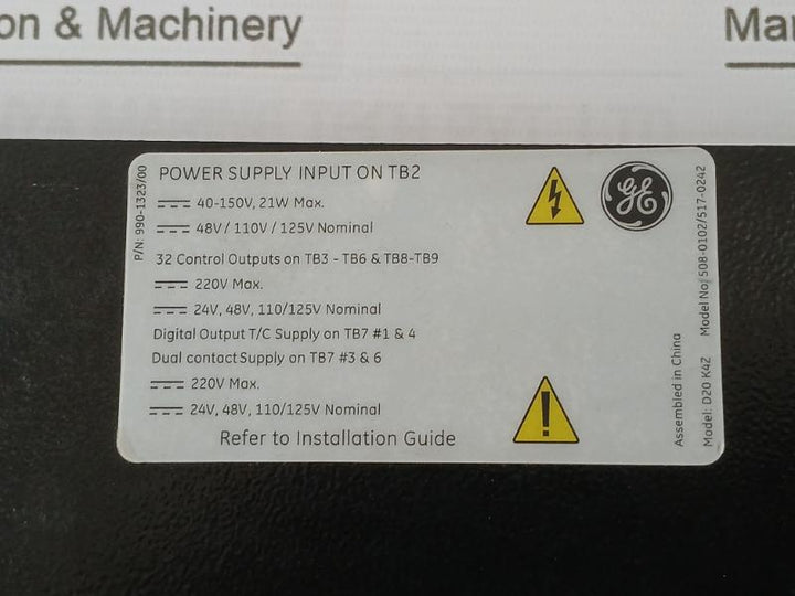 General Electric Westerm D20 K4Z Mounted Output Module 508-0102/517-0242 220V