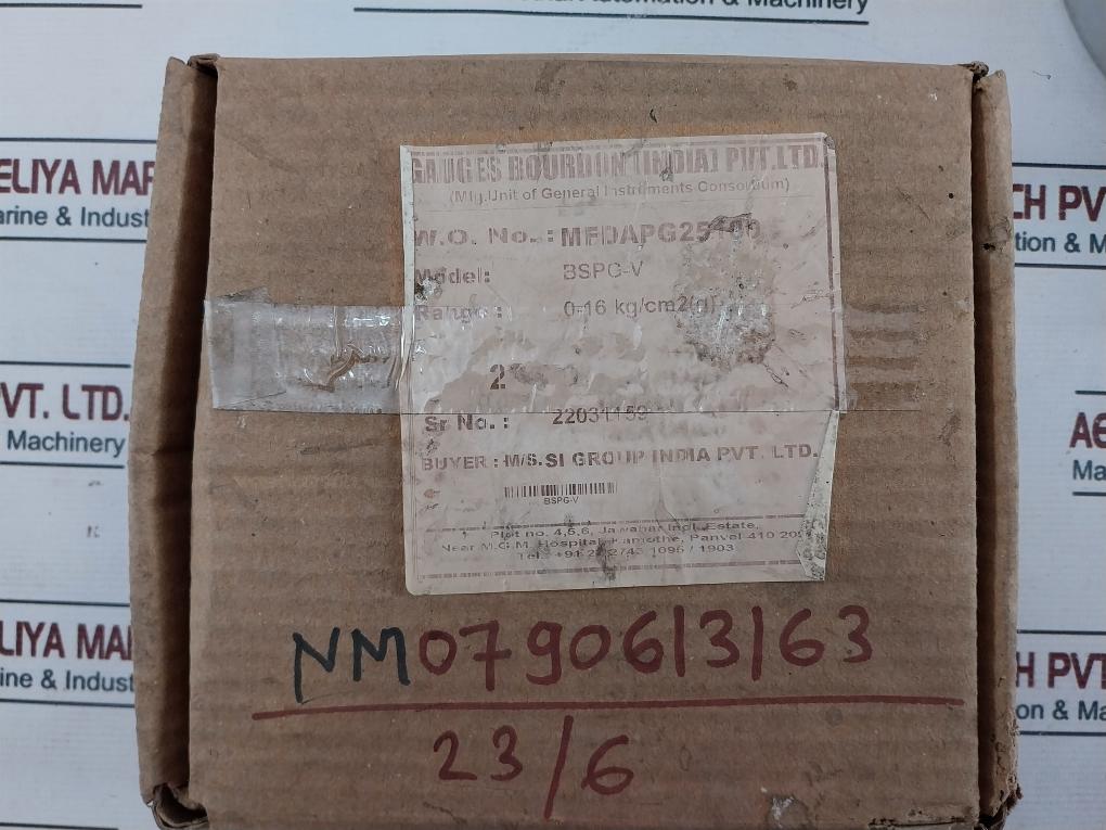 General Instruments Bspg-v Pressure Gauge 0-16 Kg/Cm2