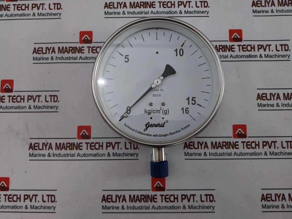 General Instruments Bspg-v Pressure Gauge 0-16 Kg/Cm2