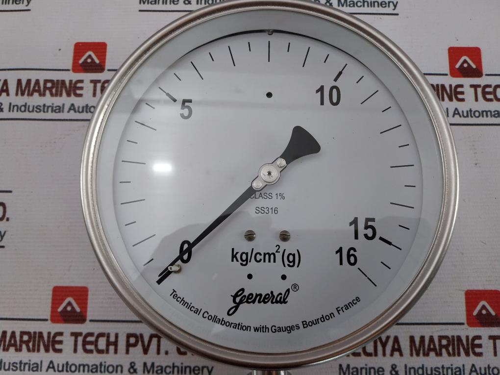 General Instruments Bspg-v Pressure Gauge 0-16 Kg/Cm2