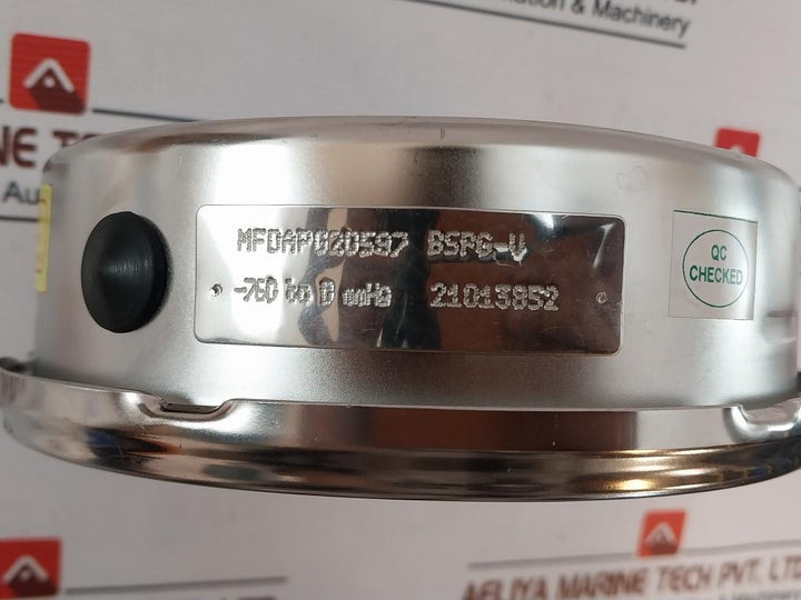 General Instruments BSPG-V Pressure Gauge -760 To 0 mmHg