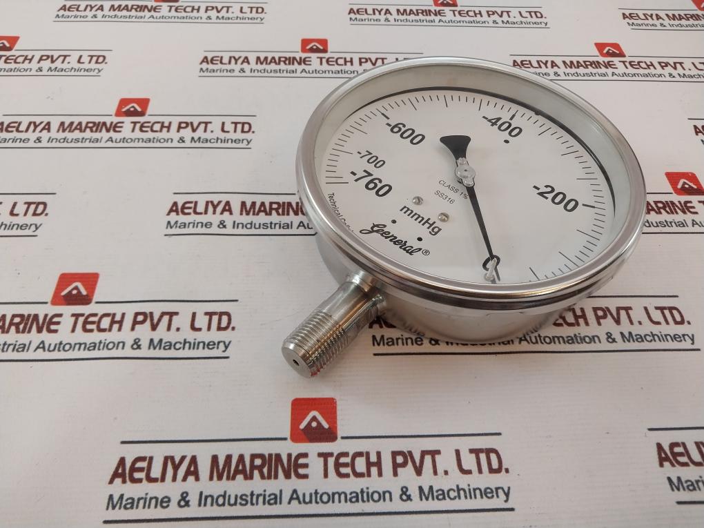 General Instruments BSPG-V Pressure Gauge -760 To 0 mmHg