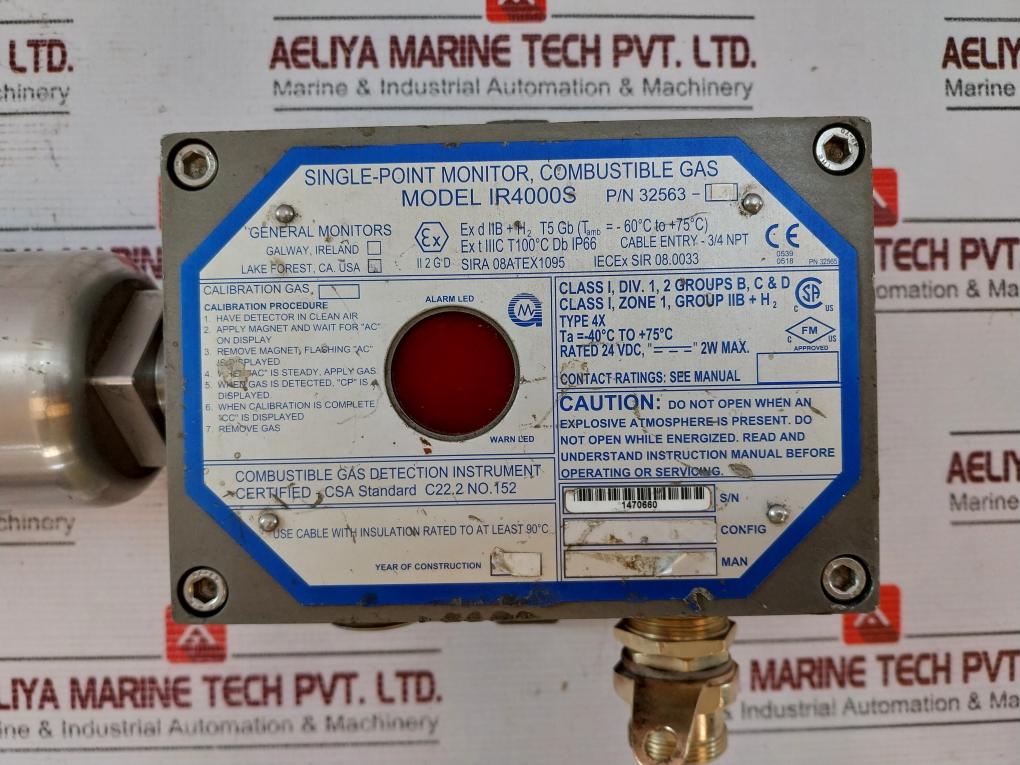 General Monitors Ir4000S Single-point Monitor Gas Detector