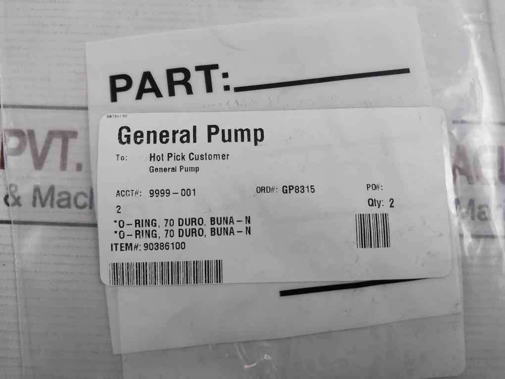 General Pump 90389100 O-ring Kit Spare For Hptu Bop Triplex Pump 70 Duro