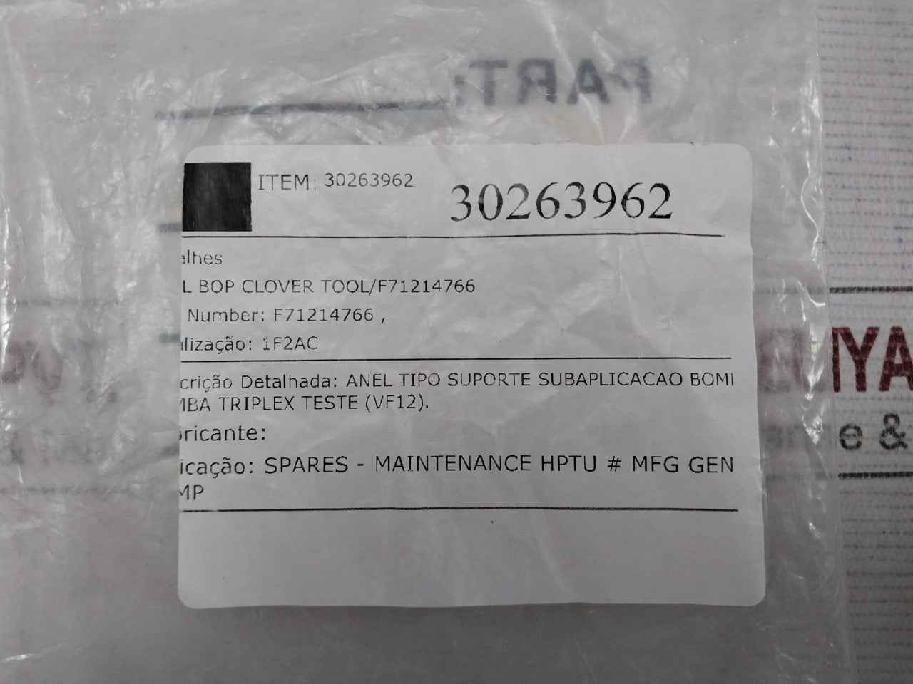 General Pump F71214766 Packing Support, Vf12, 30263962