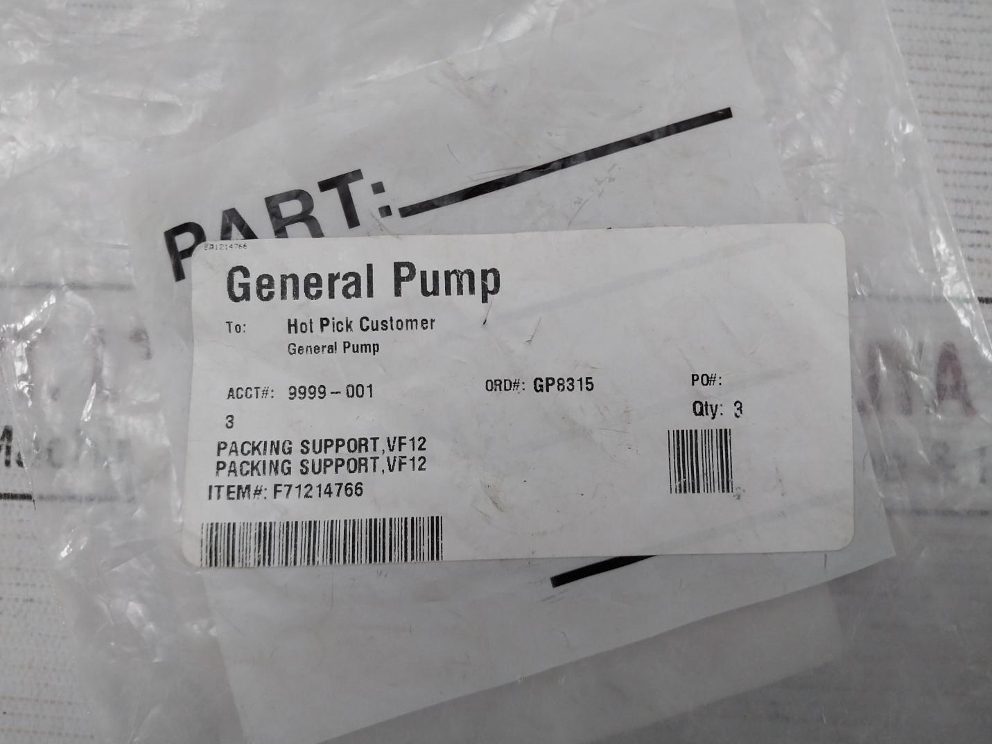 General Pump F71214766 Packing Support, Vf12, 30263962