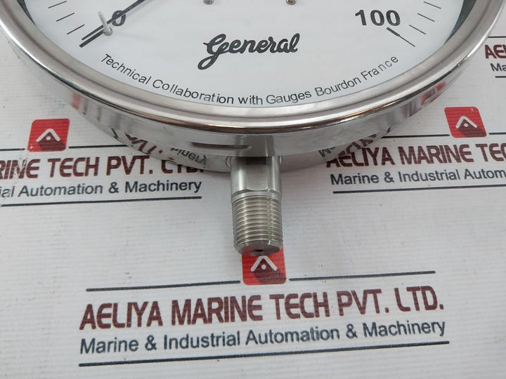 General Ss316 Temperature Gauge 0 – 100 Kg/Cm2 (G)