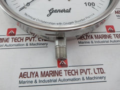 General Ss316 Temperature Gauge 0 – 100 Kg/Cm2 (G)