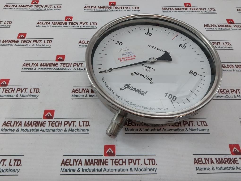 General Ss316 Temperature Gauge 0 – 100 Kg/Cm2 (G)