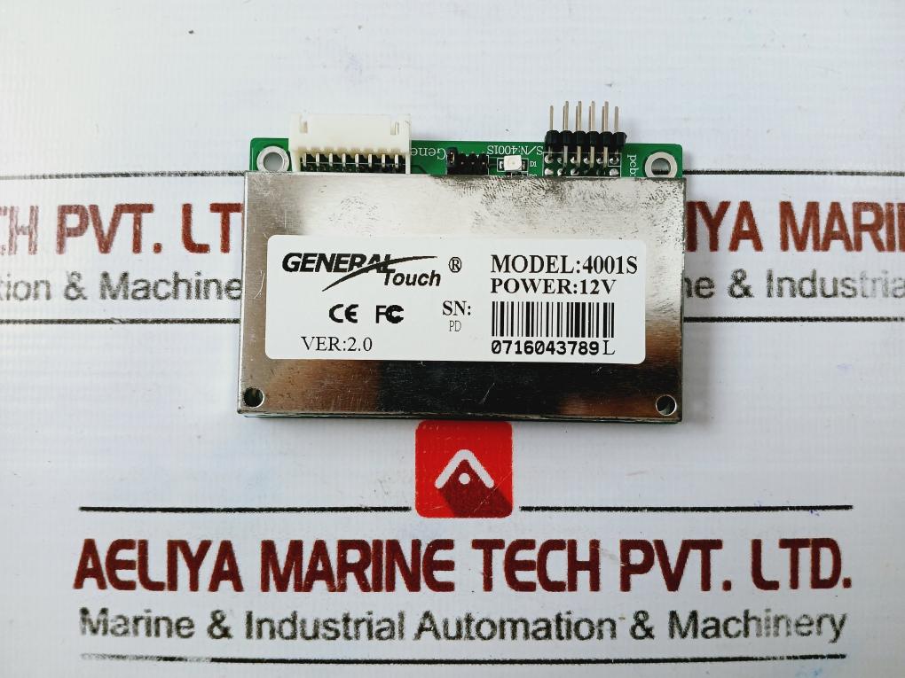 General Touch 4001S Controller Printed Circuit Board E DC12V Ver 2.0