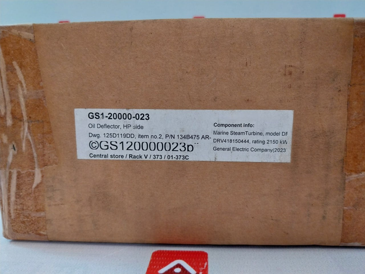 General Electric Gs1-20000-023 Oil Deflector 134B475 Ar5