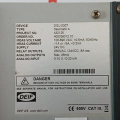 Generator Control System Input 0-10V/0-20 Ma Deif 3-meter Dgu 0007