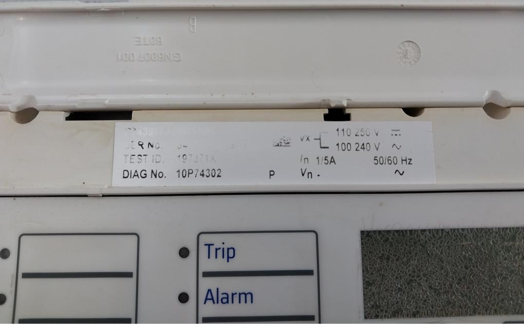 Generator Protection Numerical Relay P743916A6M0510K Alstom 50/60Hz 1/5A