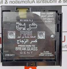 Gent 14112-08ea Manual Call Point Fire Alarm Component 250vac 24vdc 10a