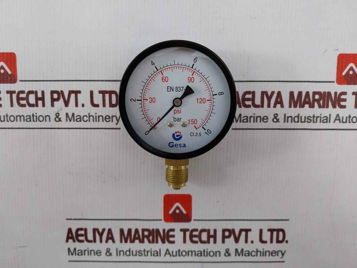 Gesa En837-1 Pressure Gauge 0-10 Bar 0-150 Psi