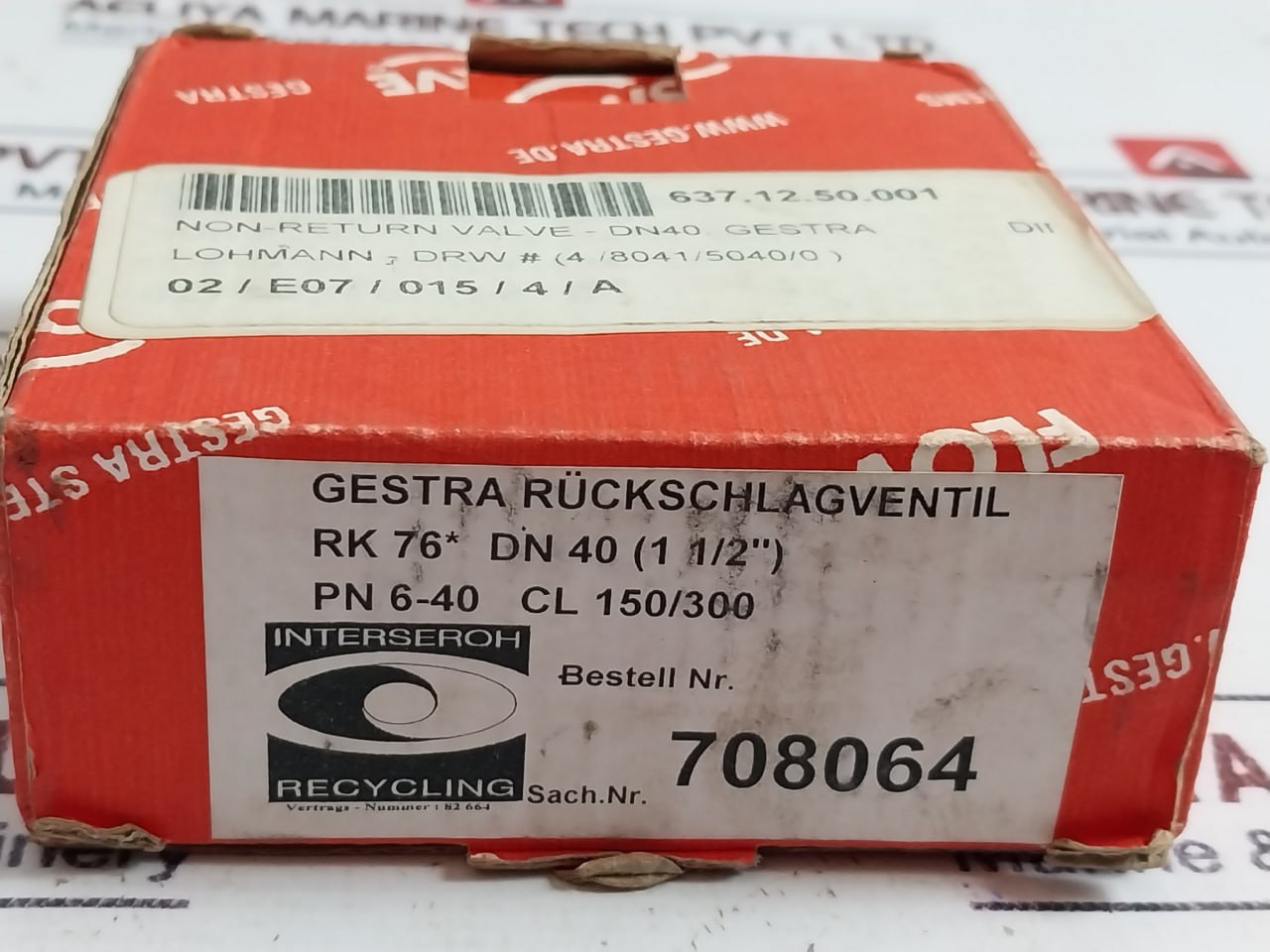 Gestra Rk 76 Non-return Check Valve Dn 40 Pn 40 1.4107/ca15