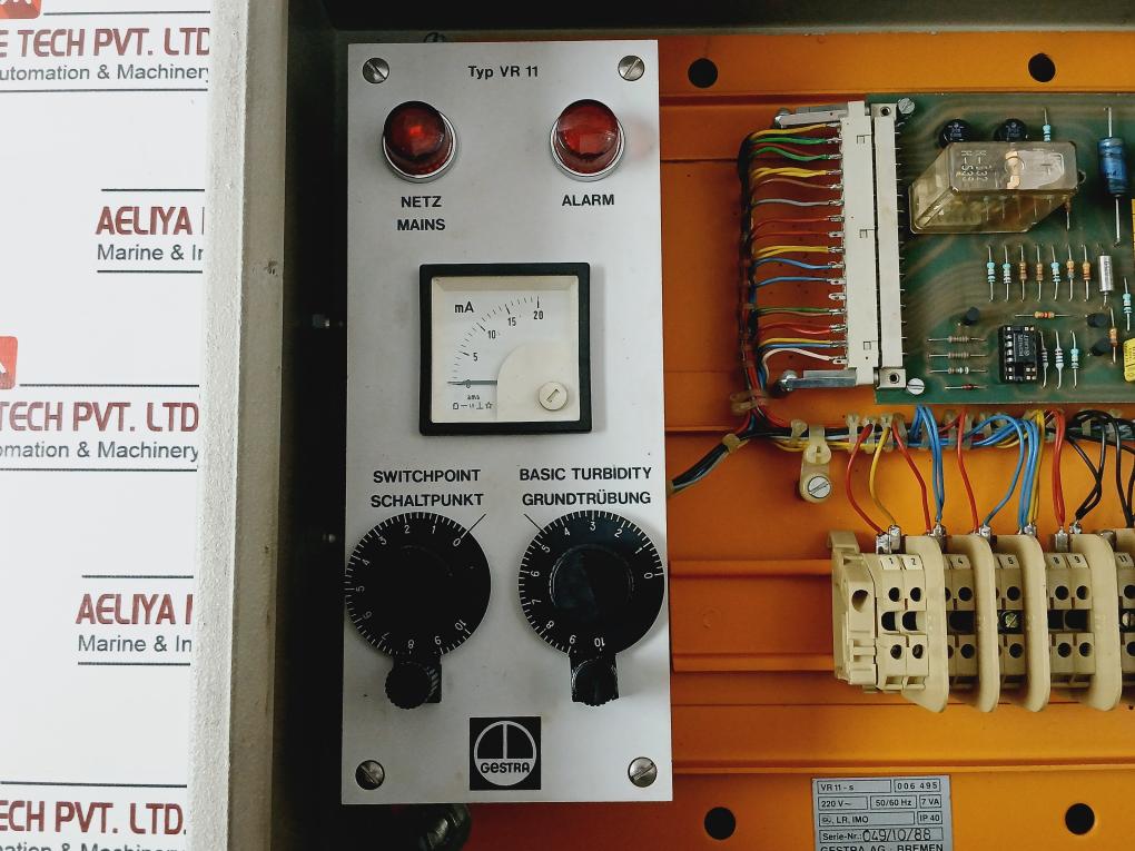 Gestra Vr 11-s Turbidity And Oil Detector Receiver 220V Ip40
