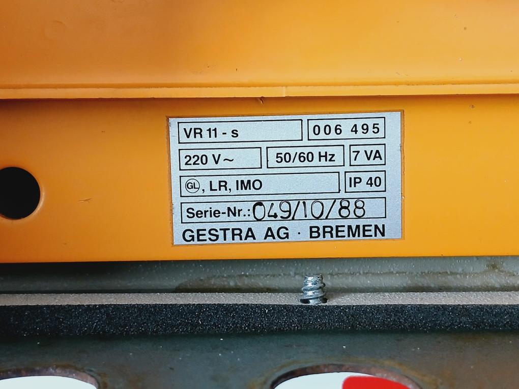 Gestra Vr 11-s Turbidity And Oil Detector Receiver 220V Ip40