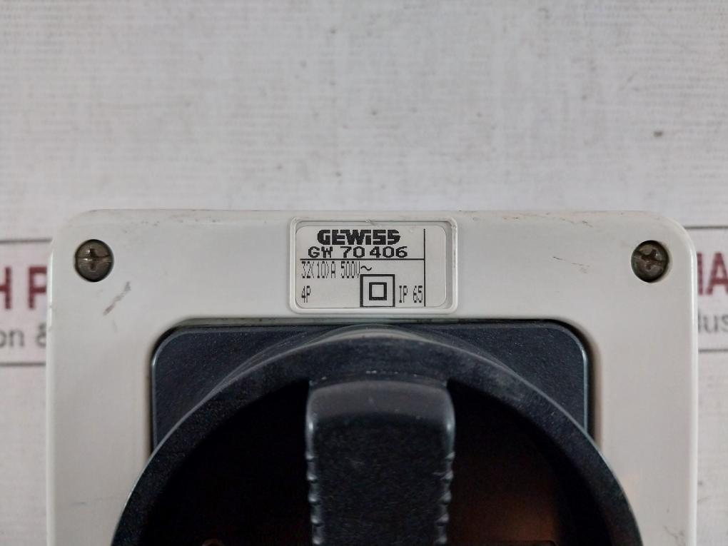 Gewiss Gw 70406 Rotary Isolator Switch 500V 50/60Hz Iec408 Cei 17-11