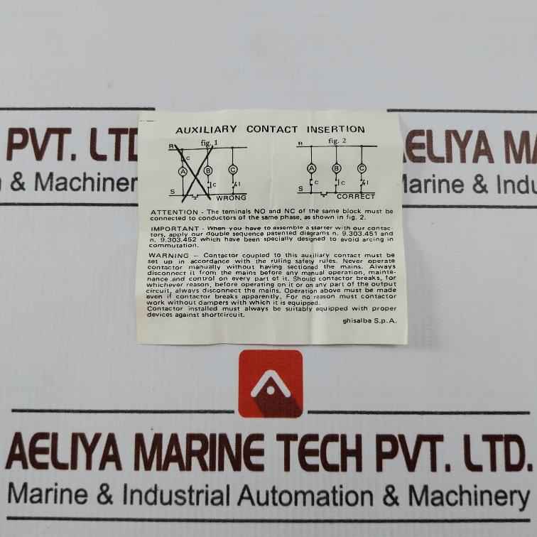 Ghisalba Ed11 Auxiliary Contact Block