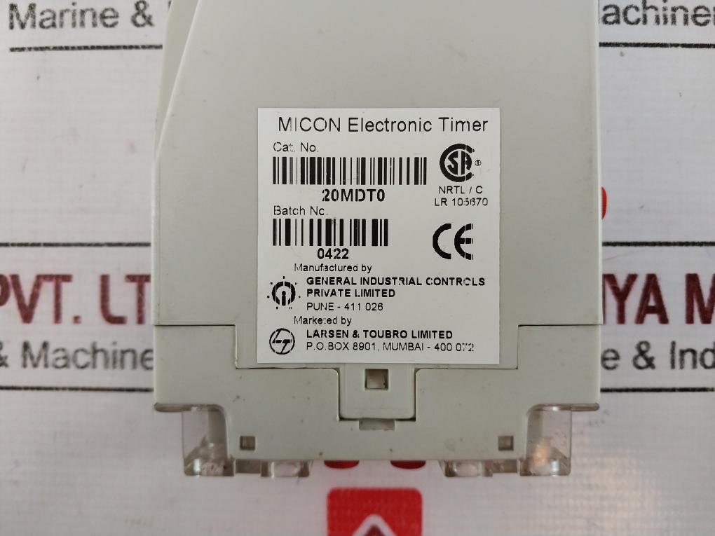 Gic 20Mdt0 Micon Electronic Timer 24-240Vac/Dc, 50/60Hz