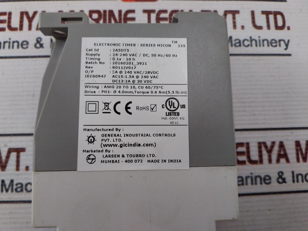 Gic 2A5Dt5 Multifunction Timer 24-240Vac/Dc, 50/60Hz