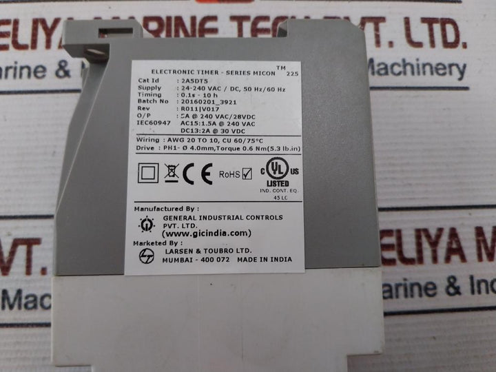 Gic 2A5Dt5 Multifunction Timer 24-240Vac/Dc, 50/60Hz