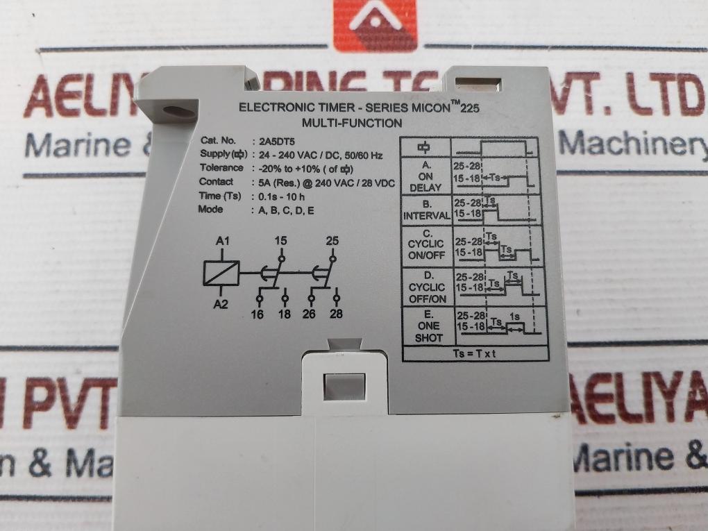 Gic 2A5Dt5 Multifunction Timer 5A 24-240 Vac/ Dc, 50/60 Hz