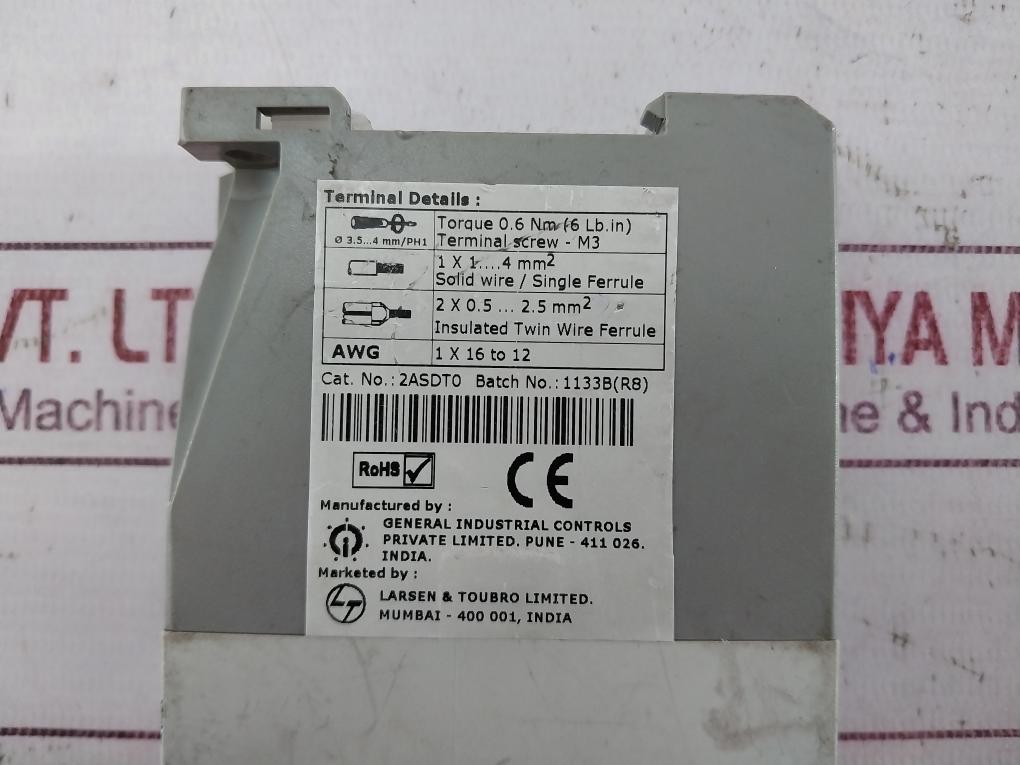 Gic 2Asdt0 Multi Function Timer Relay 24-240 Vac/Dc 50/60Hz
