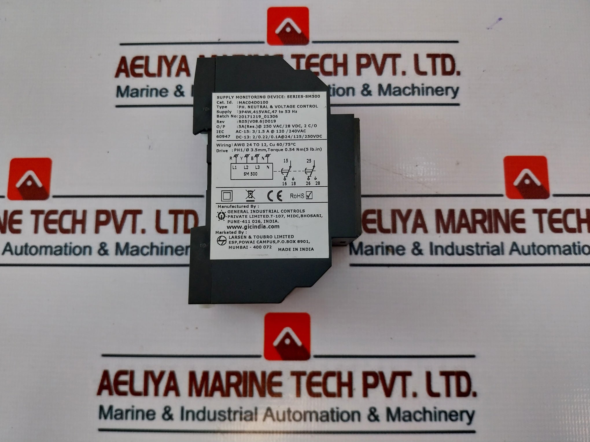 Gic 415Un Phase Neutral &amp; Voltage Control Relay 250V