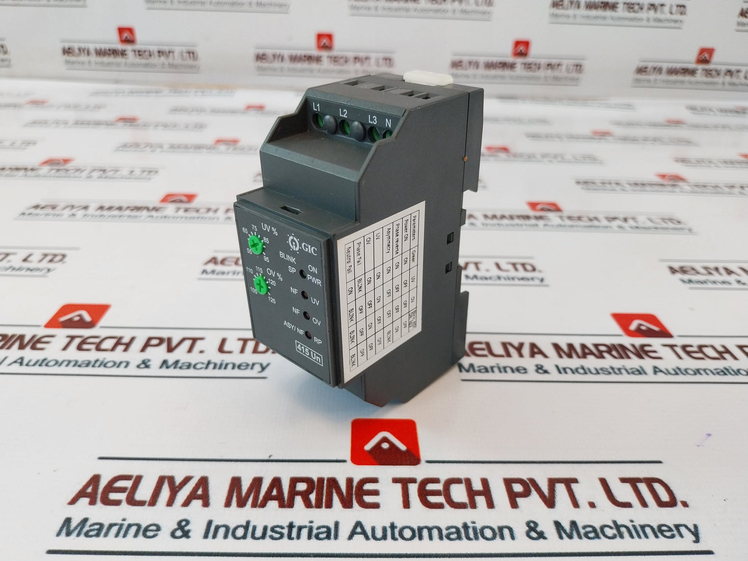 Gic 415Un Phase Neutral & Voltage Control Relay 250V