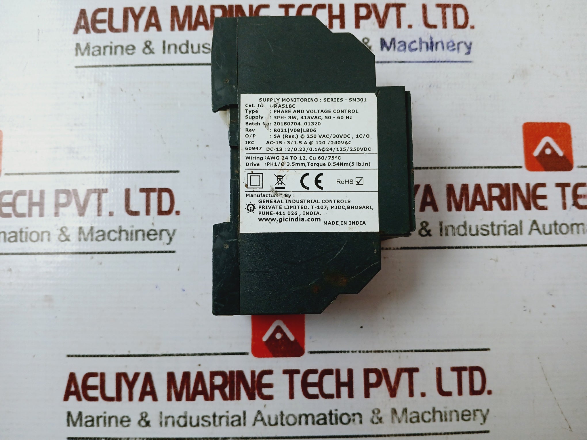 Gic Ma51Bc Single Phasing Preventor 3Phase-3W 415Vac 50-60Hz