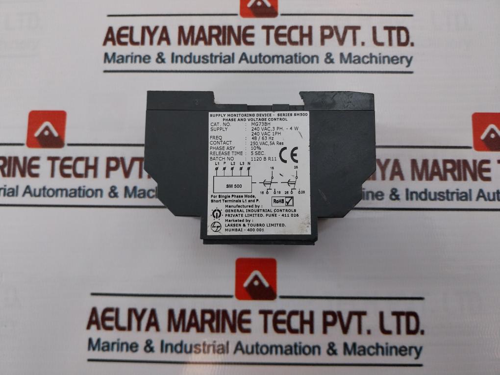 Gic Mg73Bh Phase Monitoring Relay 240 Vac 1Ph 48/63 Hz