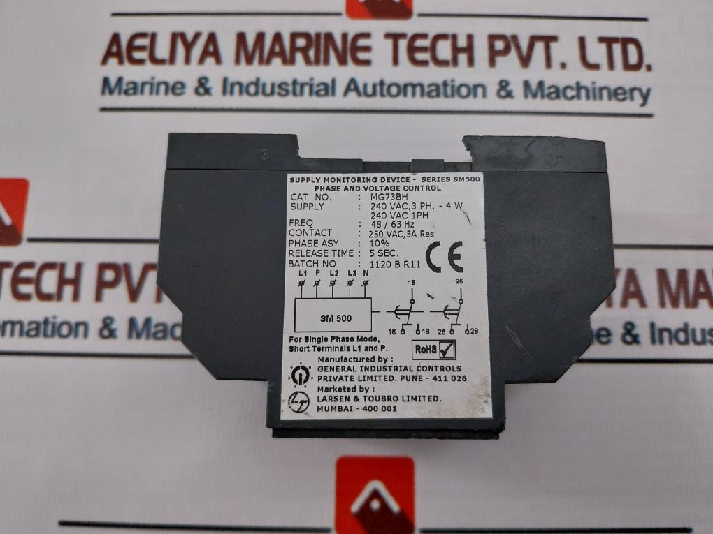 Gic Mg73Bh Phase Monitoring Relay 240 Vac 1Ph 48/63 Hz