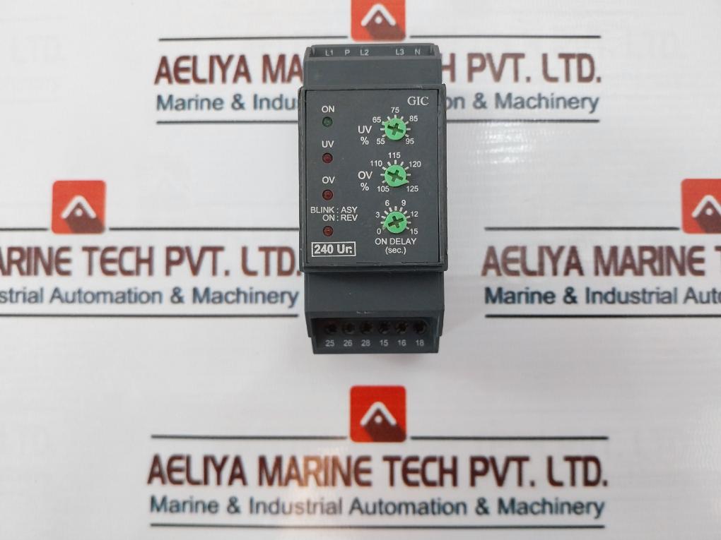 Gic Mg73Bh Phase Monitoring Relay 240 Vac 1Ph 48/63 Hz