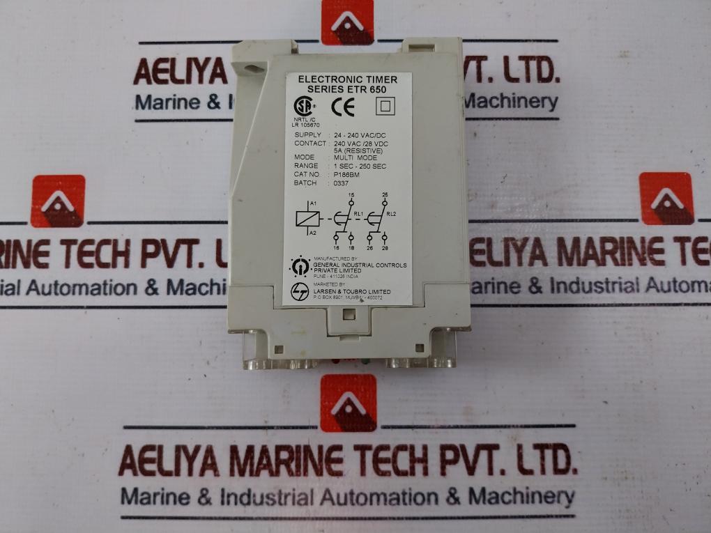 Gic P186Bm Multi Mode Electronic Timer Series Etr 650, 1 Sec-250 Sec 24-240 V