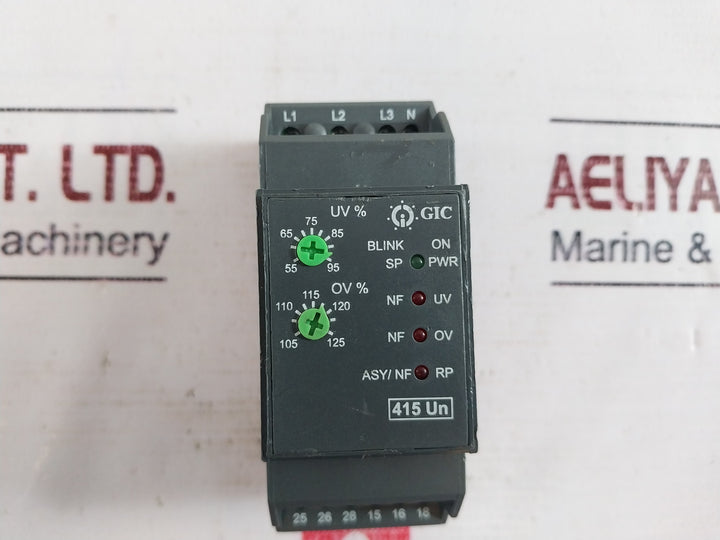 Gic Mac04D0100E Voltage Monitoring Relay 3Ph-4W 415Vac 47 To 53 Hz