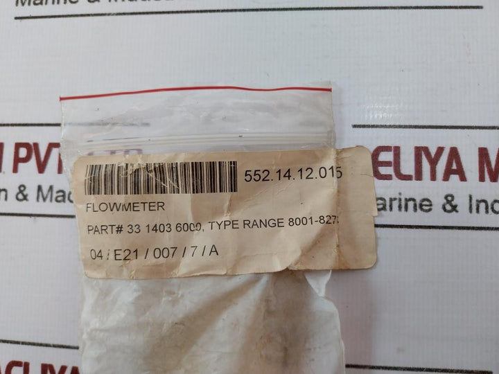 Gicar 9.0.97.63G Volumetric Flowmeter Nsf Component 8001-8274 33 1403 6000&nbsp;