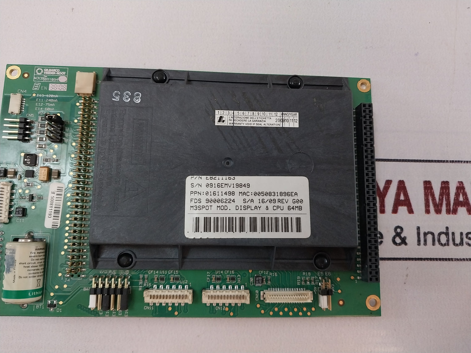 Gilbarco M3Cb 8111094 Cpu Unit Printed Circuit Board E8211163