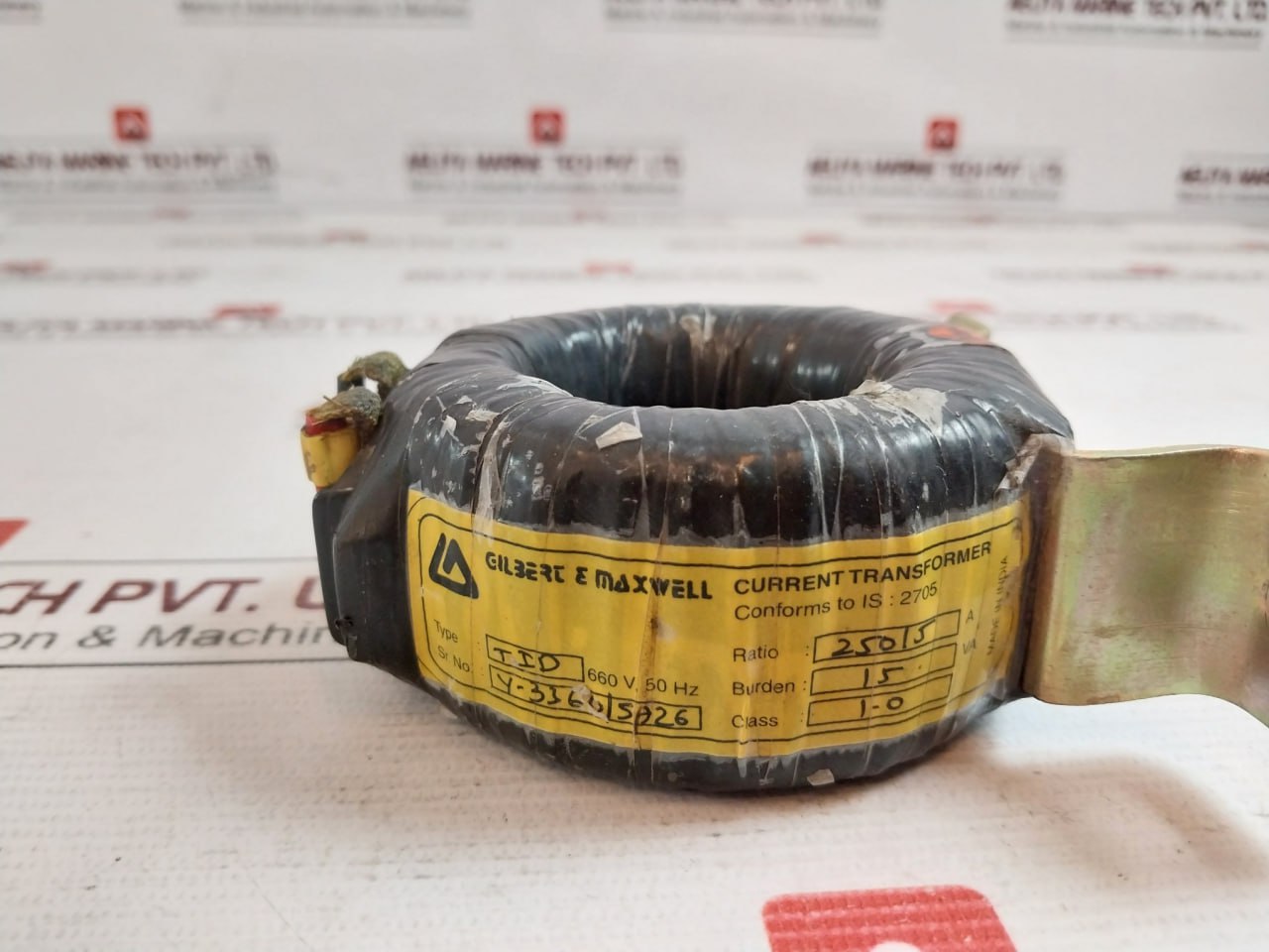 Gilbert & Maxwell Tid Current Transformer 250/5A 15Va 660V 50Hz