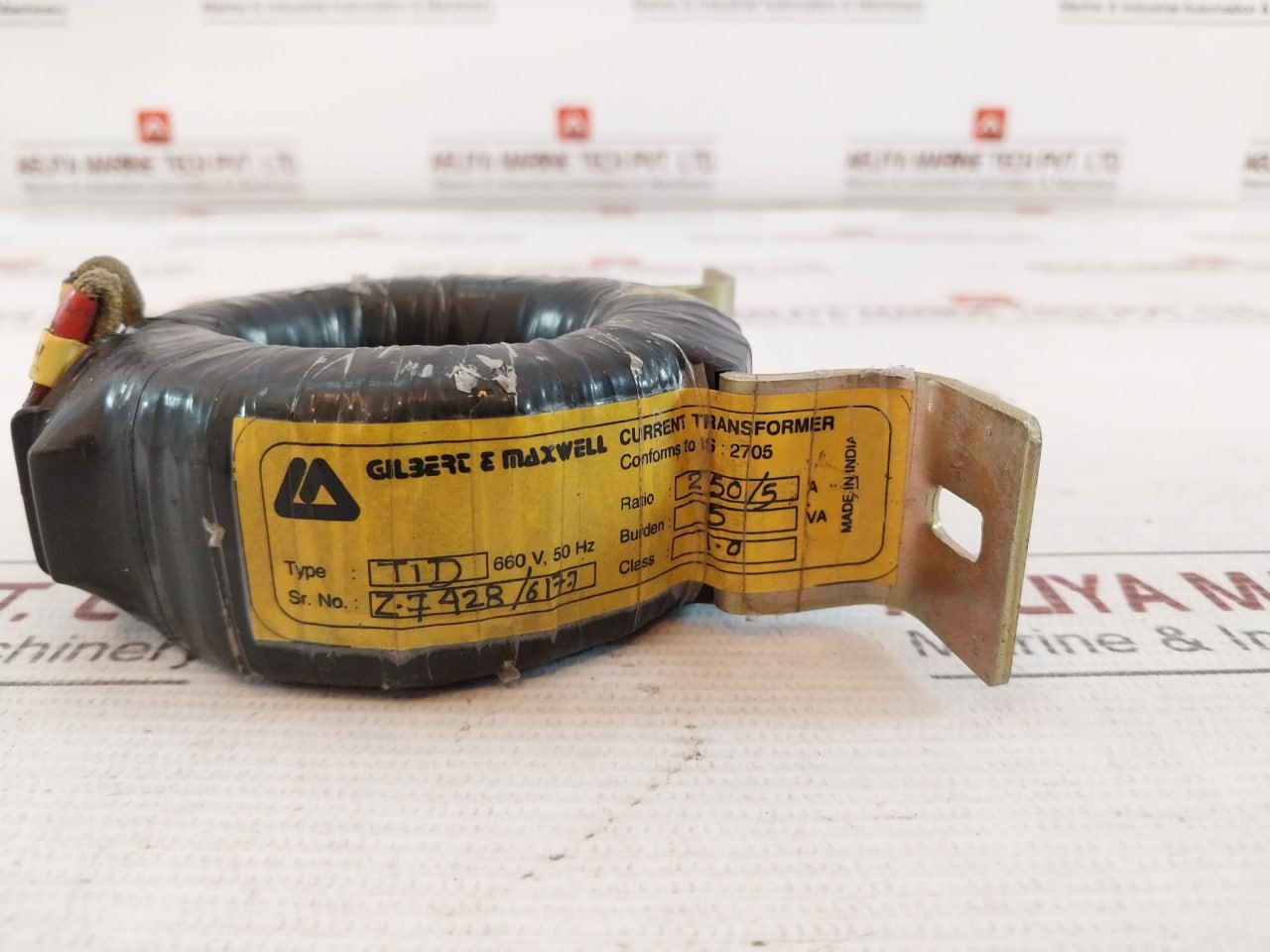 Gilbert & Maxwell Tid Current Transformer 250/5A 5Va 660V 50Hz