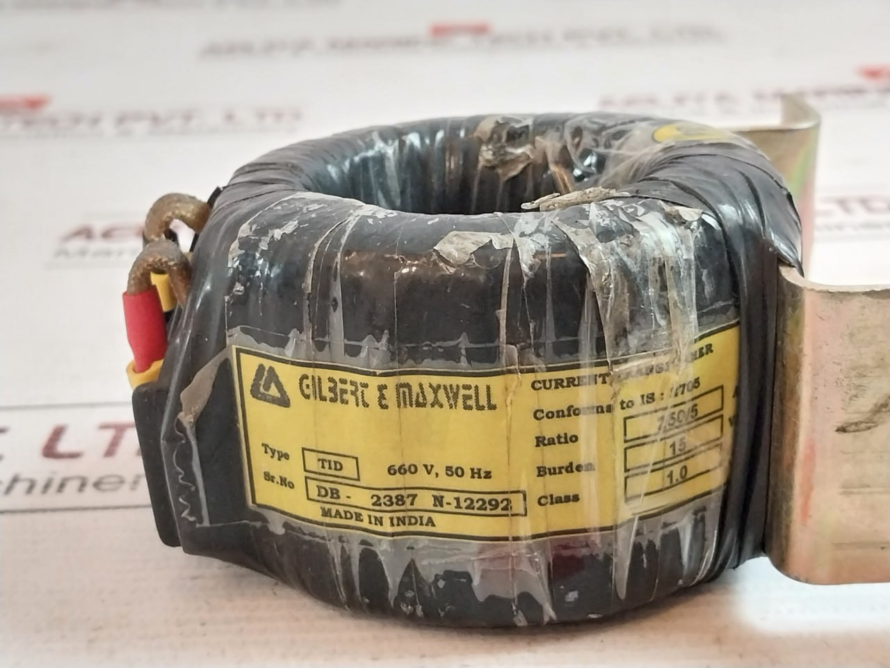 Gilbert & Maxwell Tid Current Transformer 250/5A 660V 50Hz 15Va
