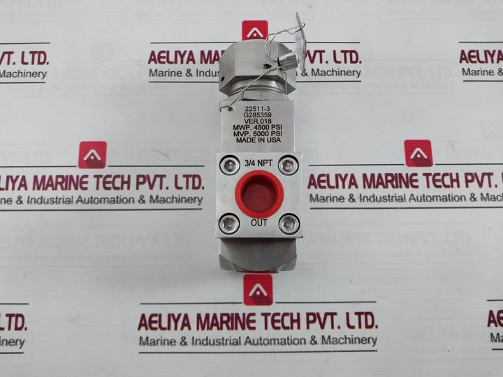 Gilmore 22511-3 Relief Valve 3/4 Npt Ver 018 1850–4500 Psi