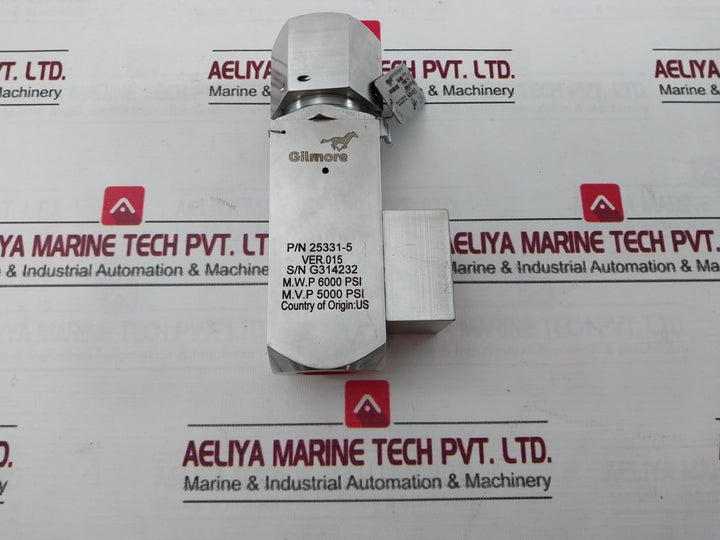 Gilmore 25331-5 Relief Valve Ver 015 6000 Psi 173-114011