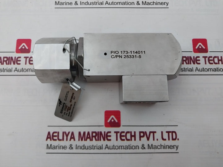 Gilmore 25331-5 Relief Valve Ver 015 6000 Psi 173-114011