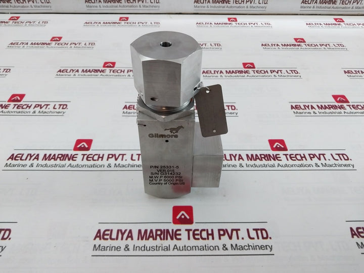 Gilmore 25331-5 Relief Valve Ver 015 6000 Psi 173-114011