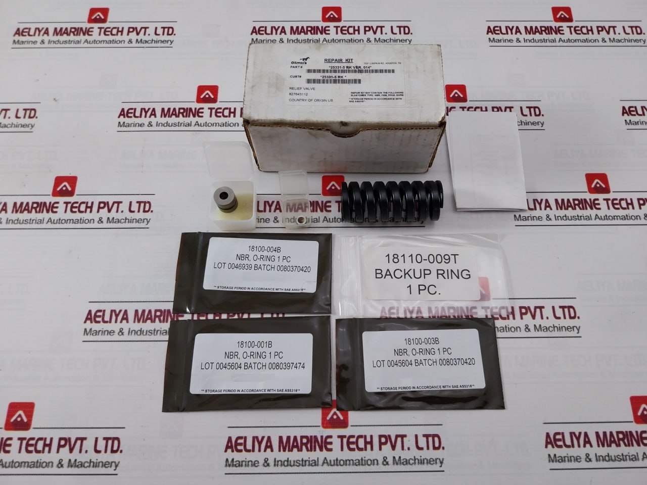 Gilmore 25331-5 Rk Relief Valve Repair Kit Rev S 18100-004B