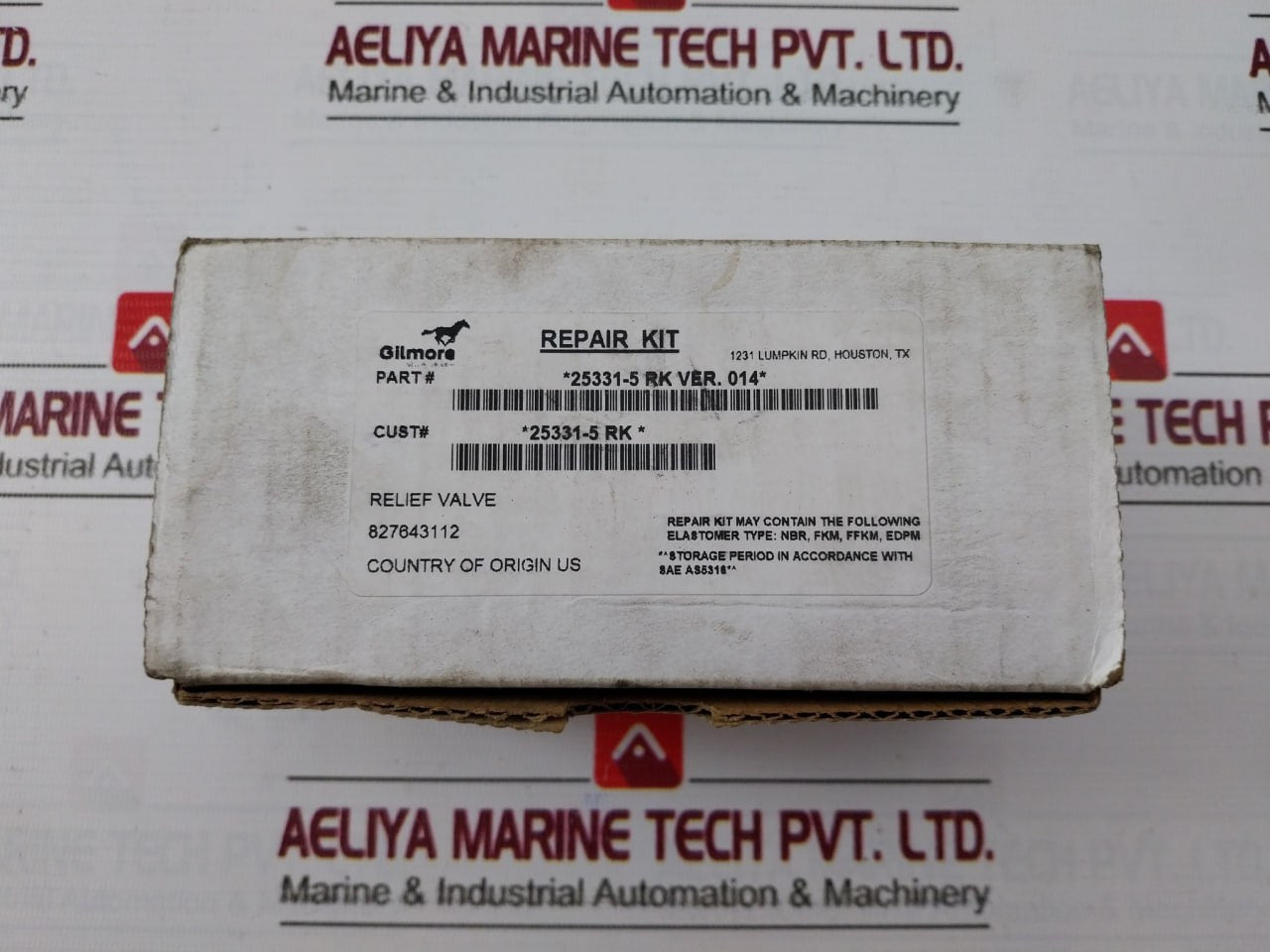 Gilmore 25331-5 Rk Relief Valve Repair Kit Rev S 18100-004B