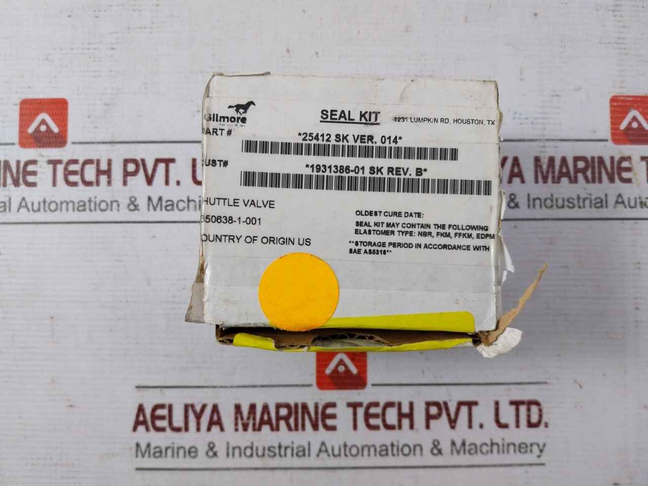 Gilmore 25412 Sk Shuttle Valve O-ring Seal Kit R100514555 Rev. B