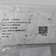 Gilmore 25966 Tadpole Selector And Control Valve 1930096-48 Rev: B